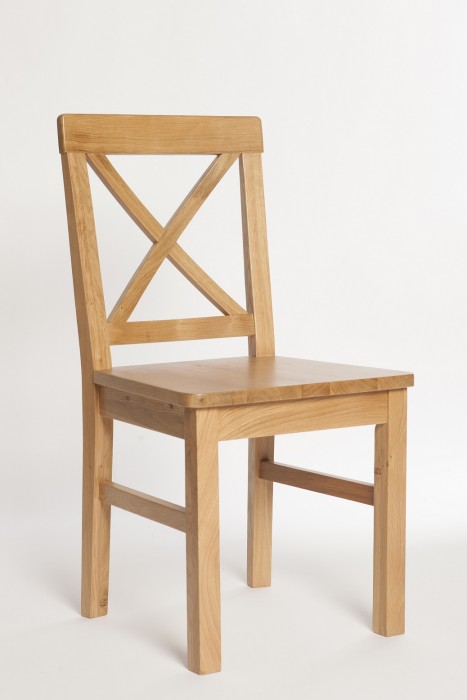 York Solid Oak Chair Solid Seat - Click Image to Close